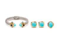 DAVID YURMAN, COLLECTION OF STERLING SILVER, YELLOW GOLD AND TURQUOISE JEWELRY