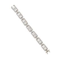 CHARLTON & CO., ART DECO, DIAMOND AND PLATINUM BRACELET