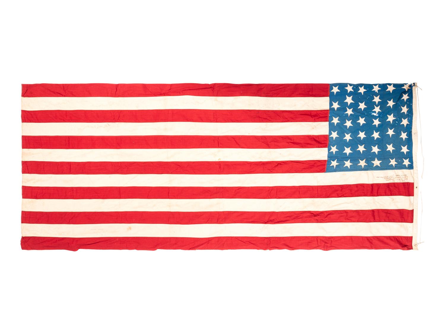 [FLAGS]. 39-star American flag. Ca 1889.