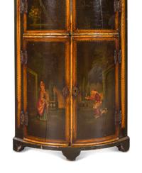 A Pair of Continental Painted Corner Cabinets
