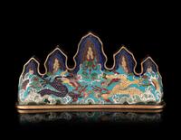 A Chinese Cloisonné Enamel Brushrest