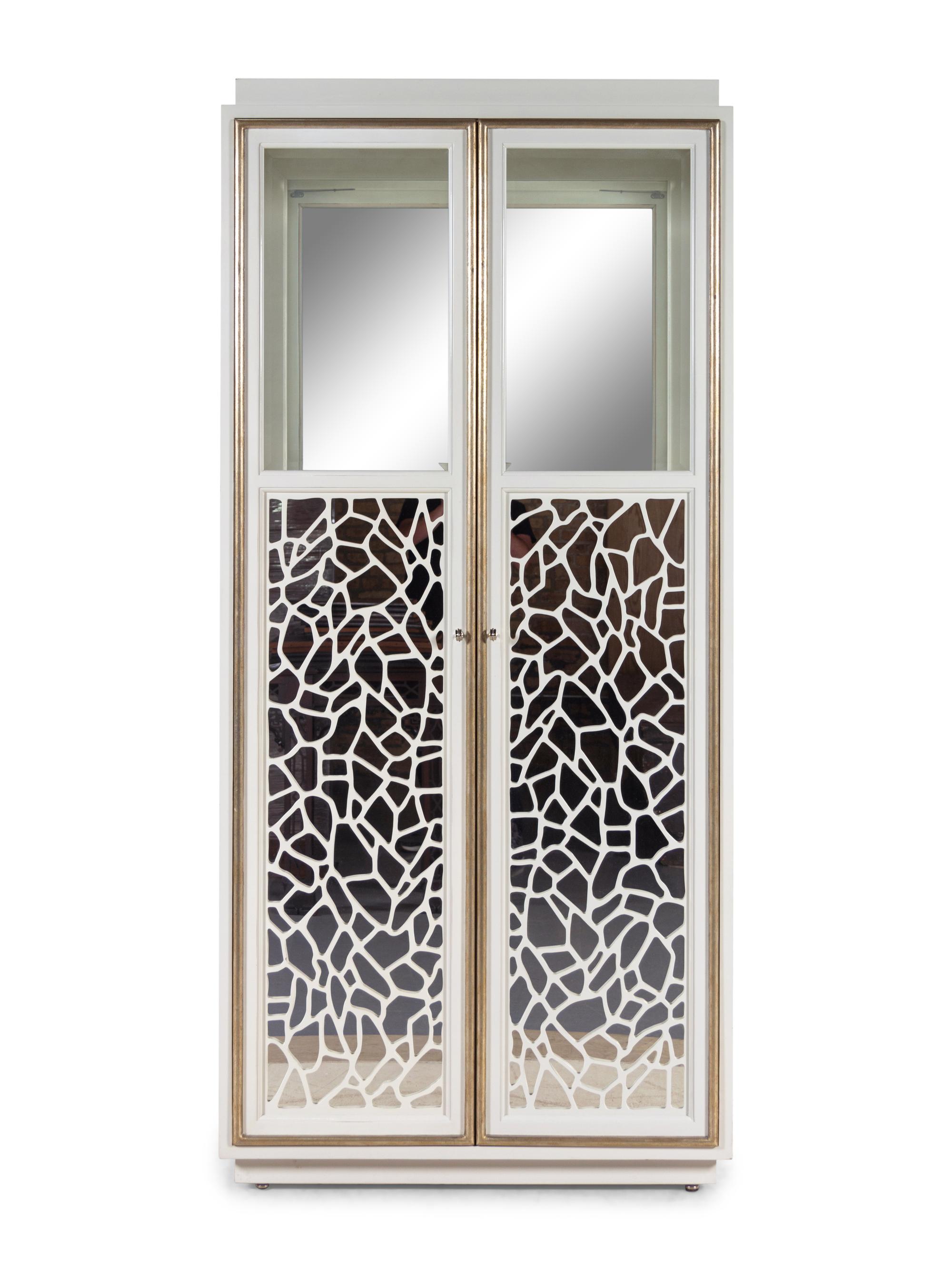 A Marge Carson Mirrored Bar Cabinet
