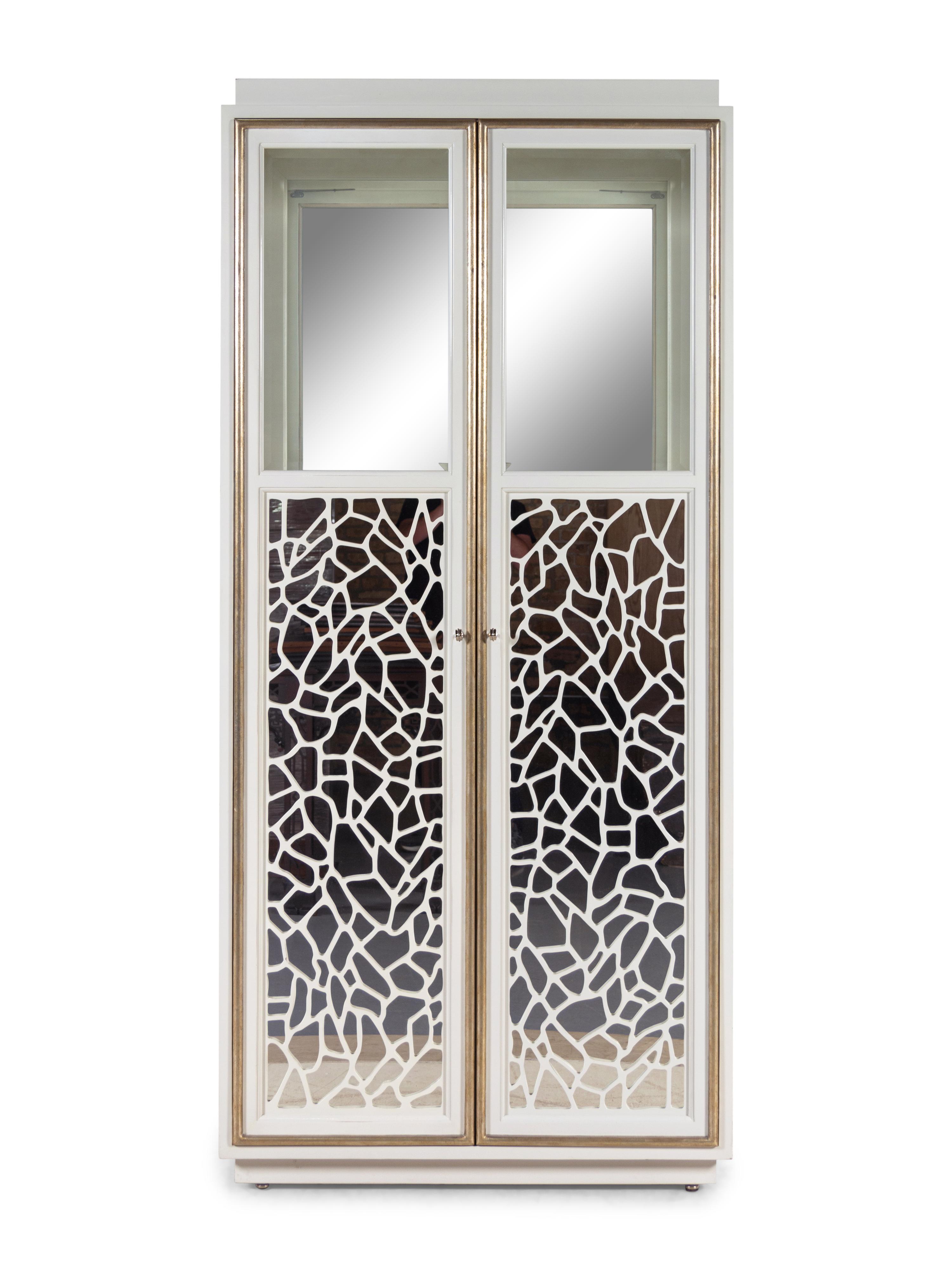 A Marge Carson Mirrored Bar Cabinet