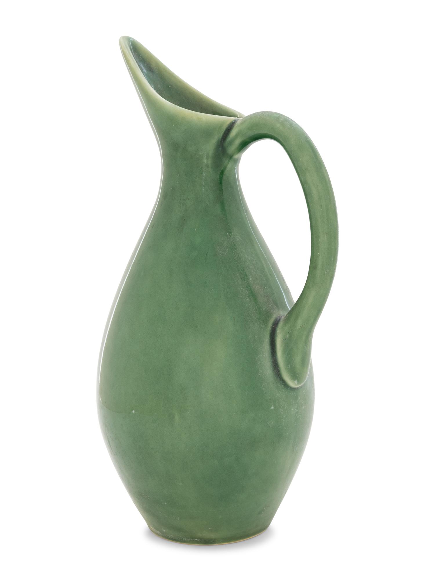 A Portuguese Pottery Ewer by Bordallo Pinheiro