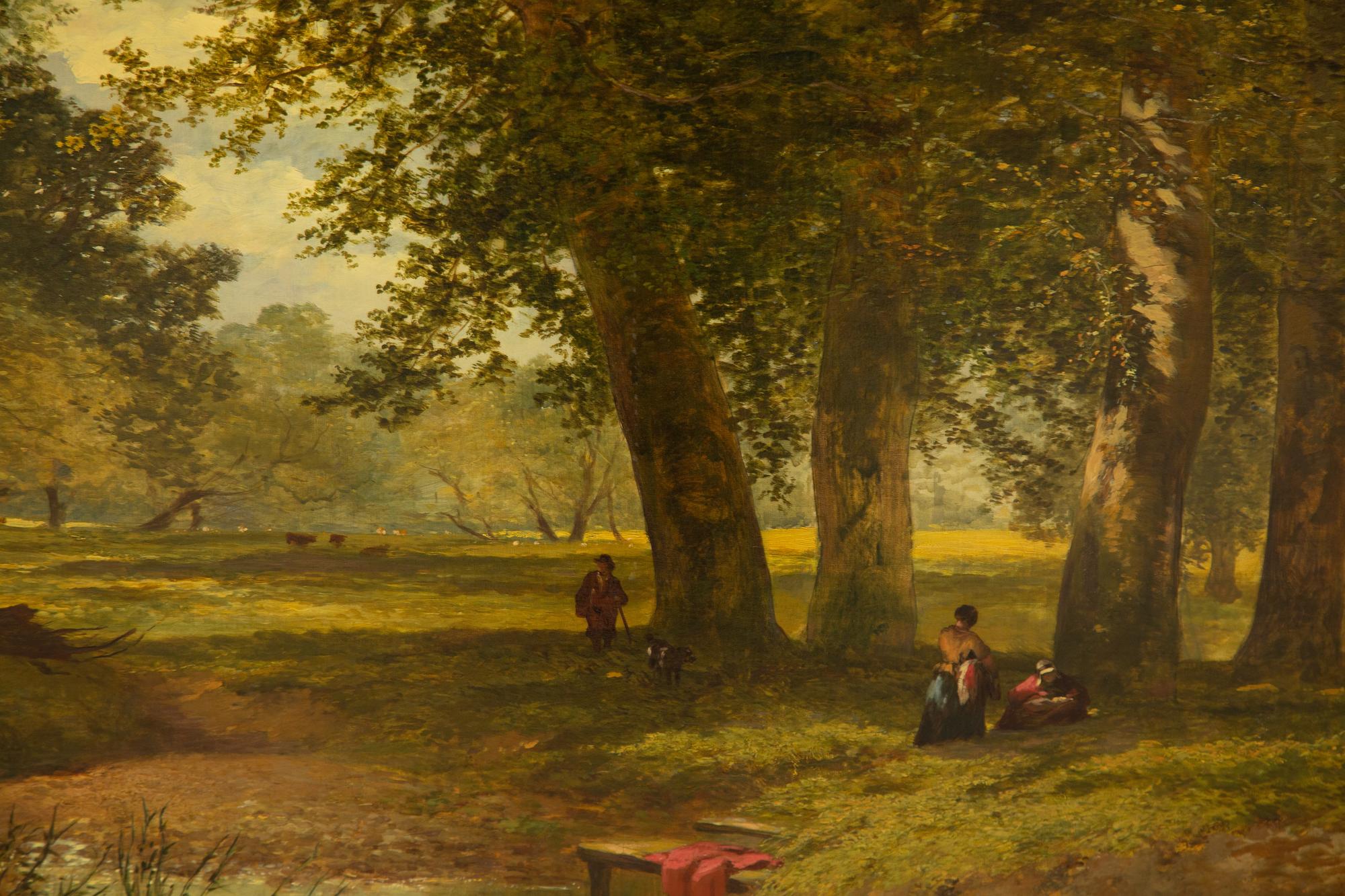 Figures Resting by a Stream