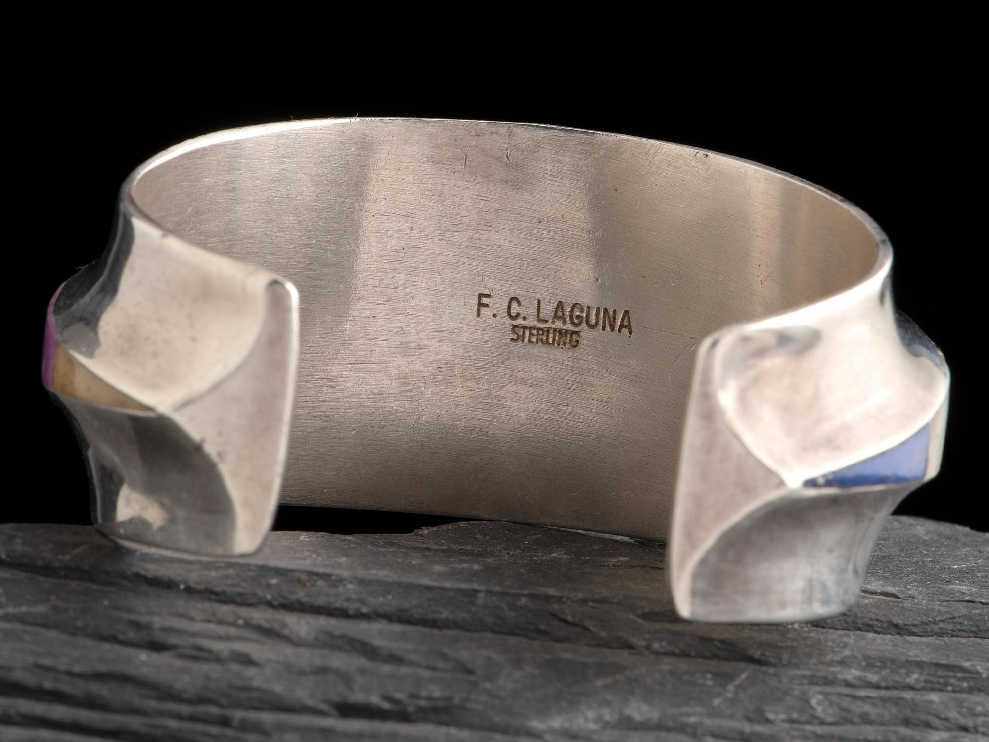 Sterling Silver and Inlay Cuff Bracelet