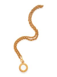 Chanel Necklace with Mirror Pendant, 1980-90s