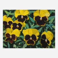Jane Peterson (American, 1876–1965) Still Life with Yellow and Black Pansies