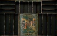 A George II Style Green Japanned Bureau Cabinet