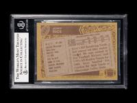 A 1986 Topps Jerry Rice Rookie Football Card No. 161 (BGS 7 NM)