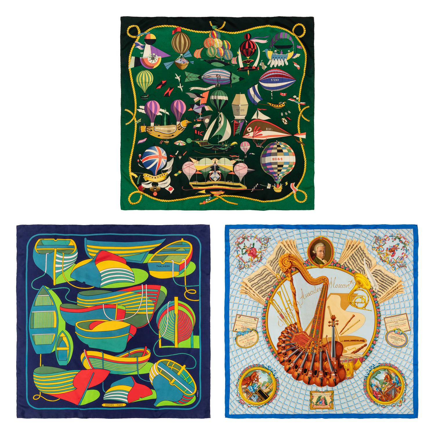 Three Hermès Scarves