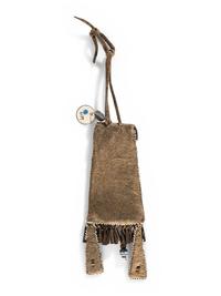 Southern Plains Beaded Buffalo Hide Strike-a-Light Bag