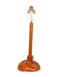 Western Style Burlwood Table Lamp