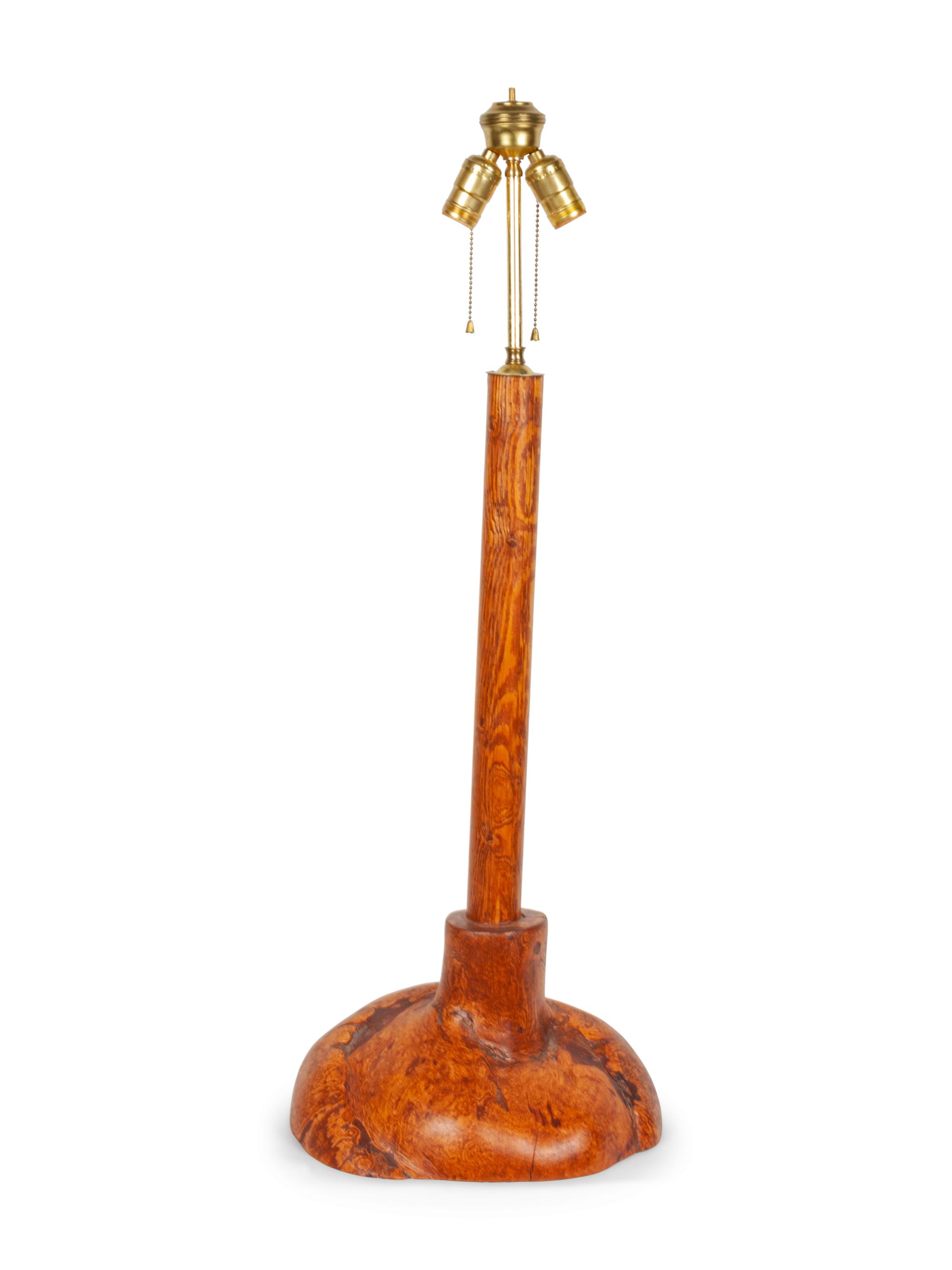 Western Style Burlwood Table Lamp