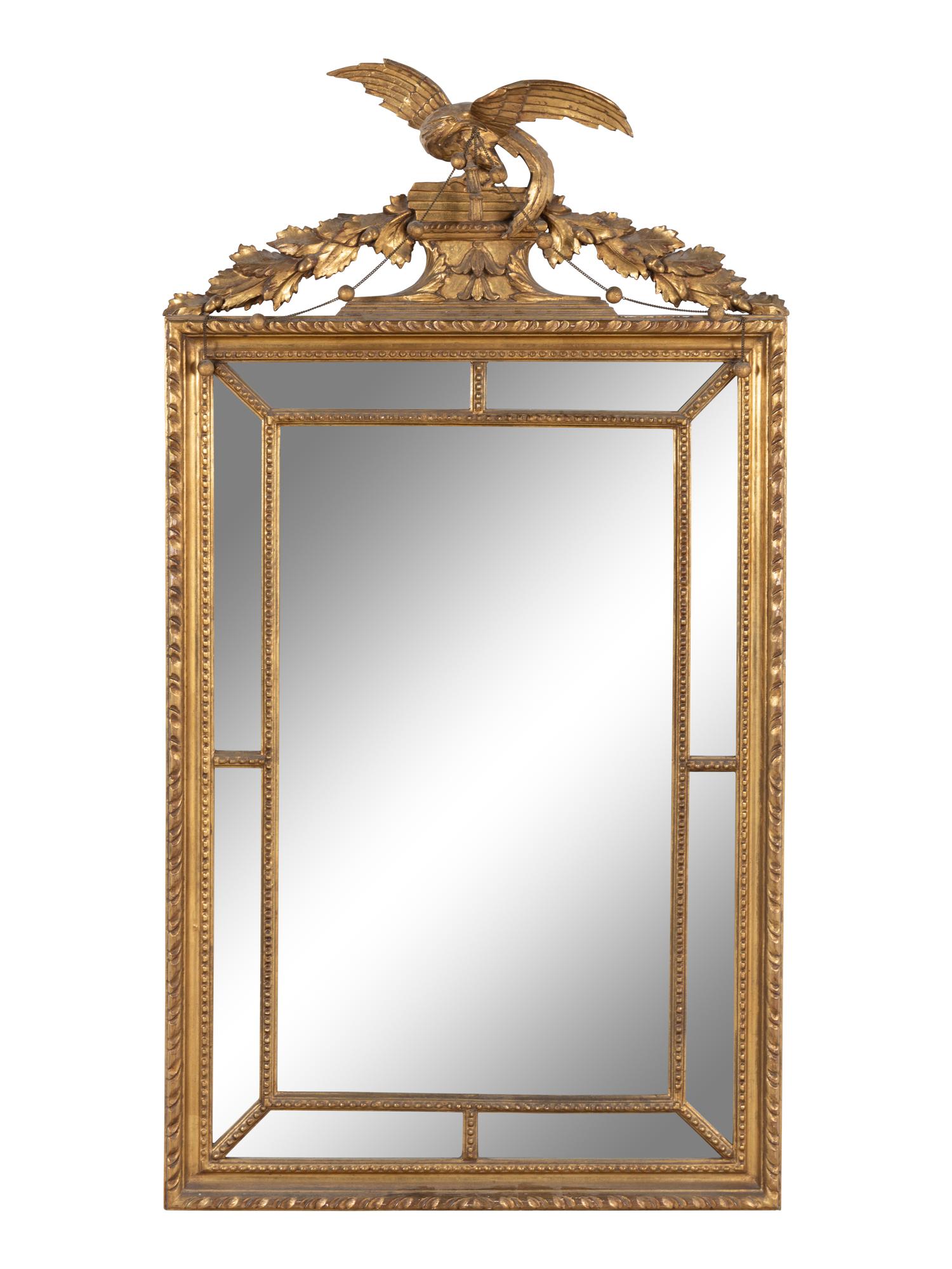 A Federal Style Giltwood Mirror