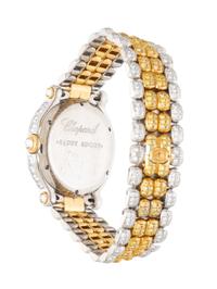 CHOPARD, REF. S27/6181-29 18K WHITE AND YELLOW GOLD WITH WHITE AND YELLOW DIAMONDS 'HAPPY SPORT' DATE WATCH WITH MOTHER-OF-PEARL DIAL