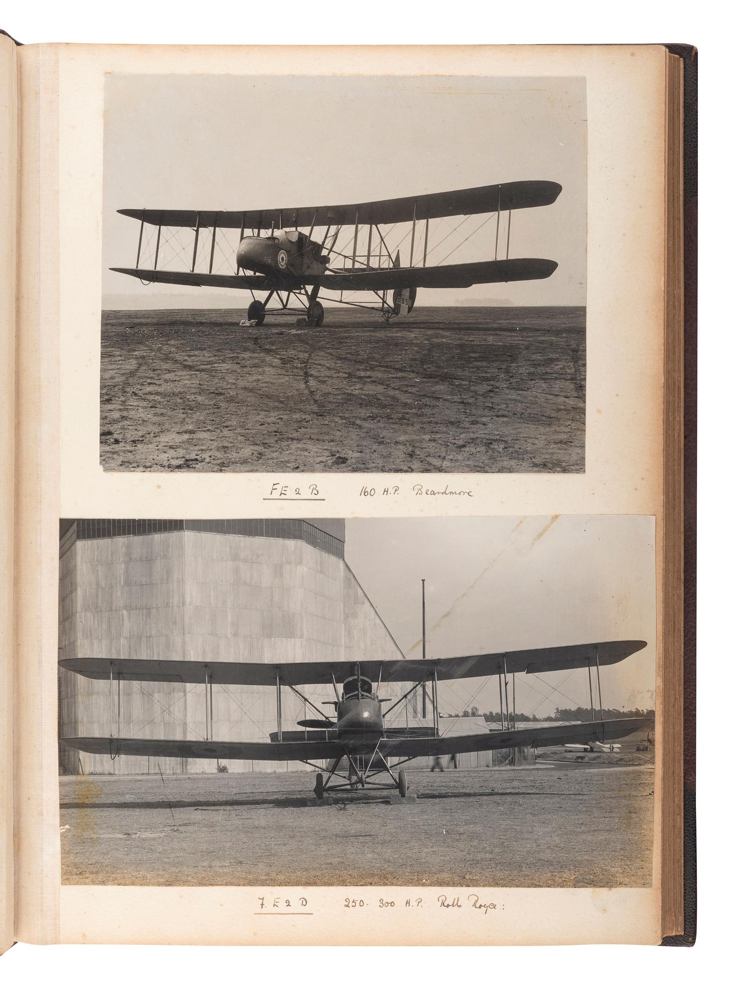 [EARLY PHOTOGRAPHY] -- [AVIATION]. Album containing 42 photographs of British aircraft.