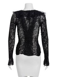 Alexander McQueen Ruffled Top & Lace Jacket, 1990-2000s