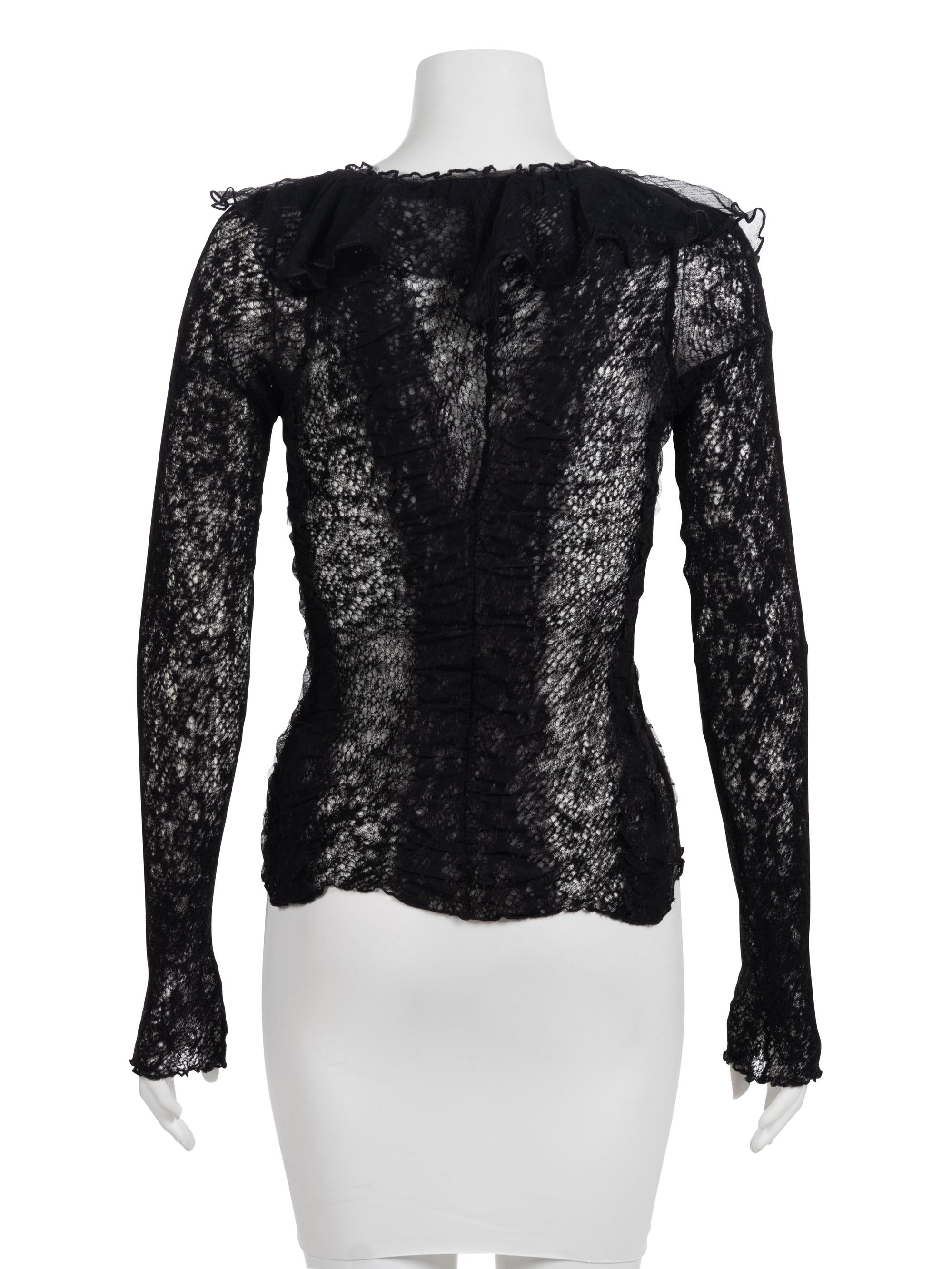 Alexander McQueen Ruffled Top & Lace Jacket, 1990-2000s