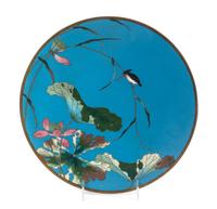 A Cloisonne Enamel Circular Dish Diameter 12 inches. — MEIJI PERIOD (1868-1912)