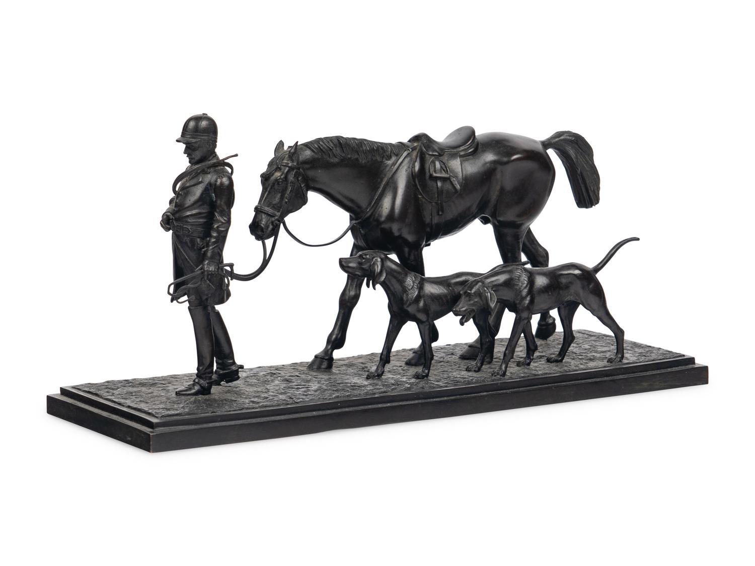 An English Bronze Figural Group