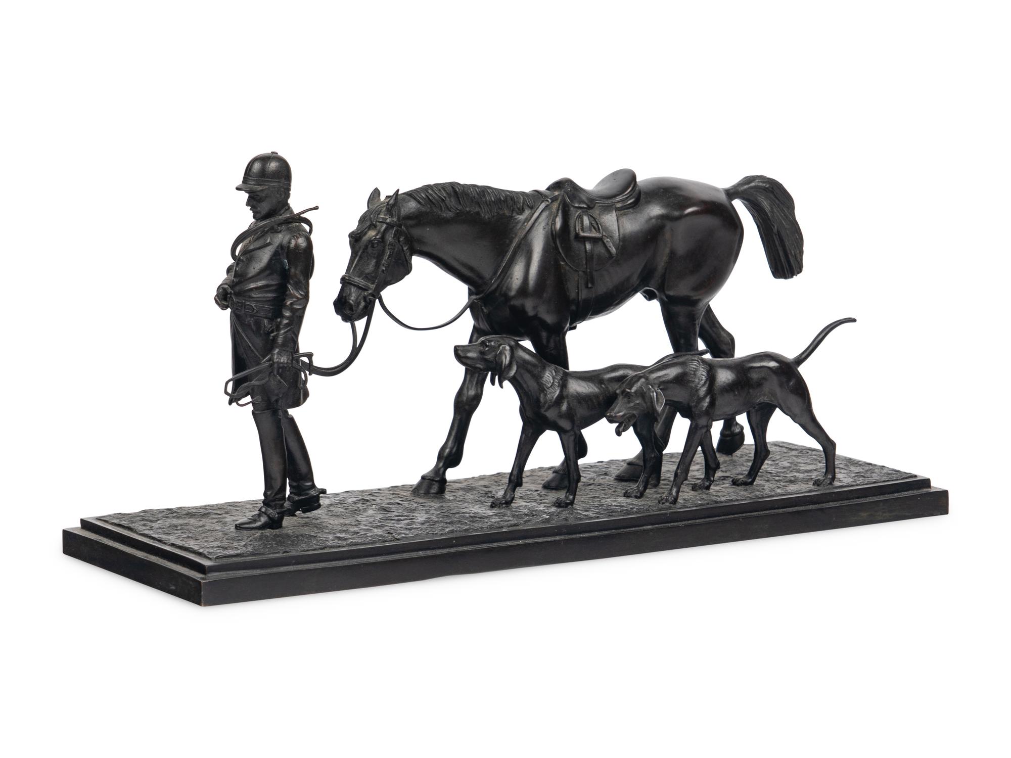 An English Bronze Figural Group