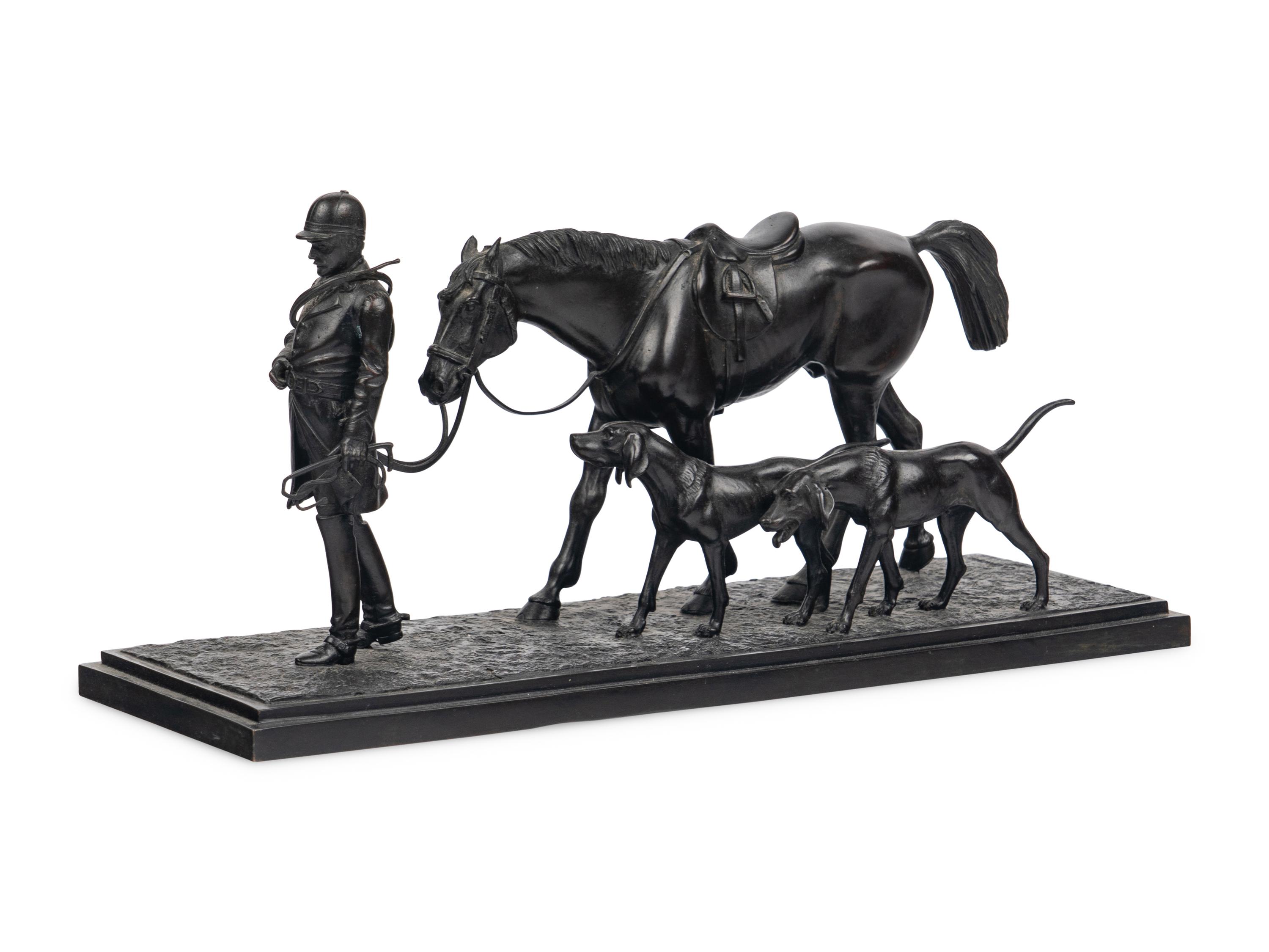 An English Bronze Figural Group