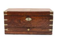 A Regency Brass Mounted Oak Cased Drawing Set