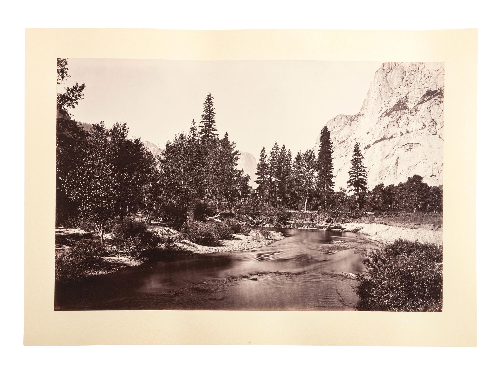 WATKINS, Carleton (1829-1916), photographer. Yo-semite Valley: Photographic Views of the Falls and Valley of Yo-semite in Mariposa County, California. San Francisco: N.p., 1863.