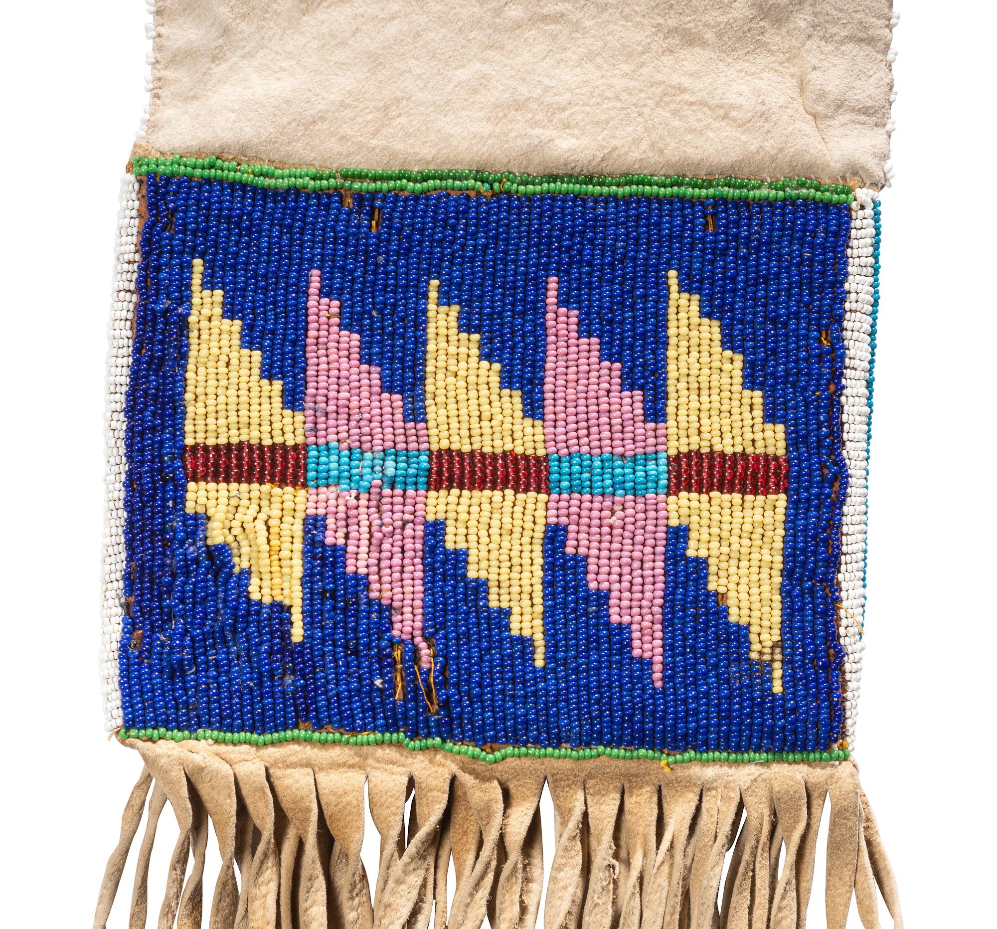 Blackfeet Beaded Hide Tobacco Bag