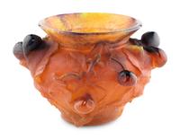 A Daum Les Figues Pâte-de-Verre Vase