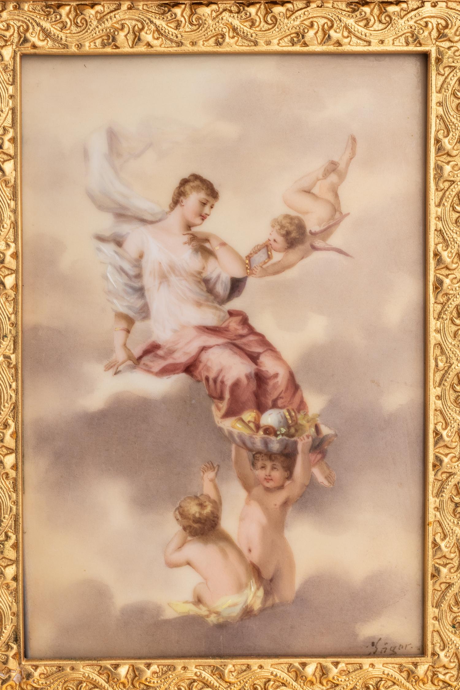 A Royal Vienna Porcelain Mounted Gilt Bronze Clock, Couaillet