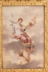 A Royal Vienna Porcelain Mounted Gilt Bronze Clock, Couaillet