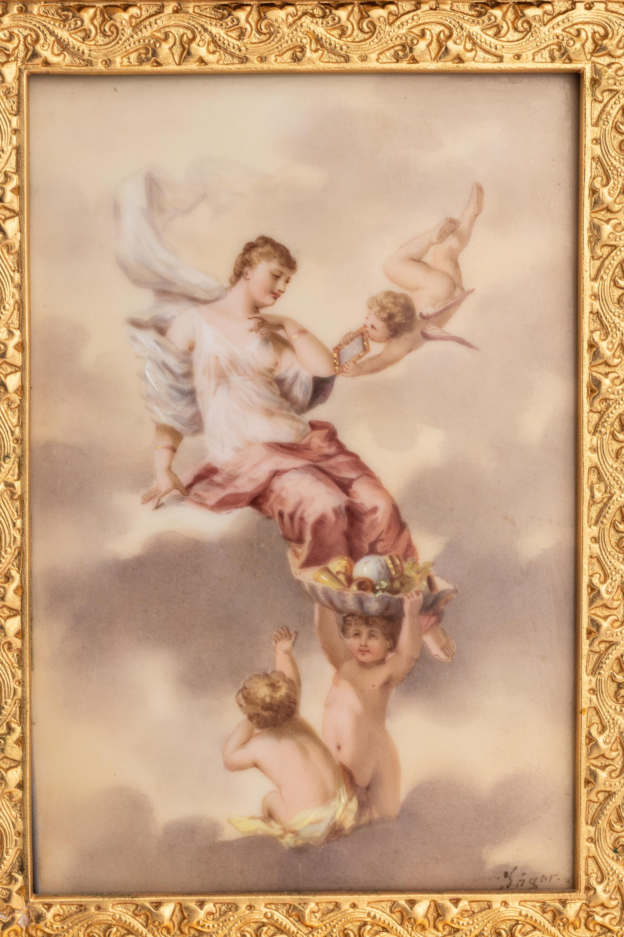 A Royal Vienna Porcelain Mounted Gilt Bronze Clock, Couaillet
