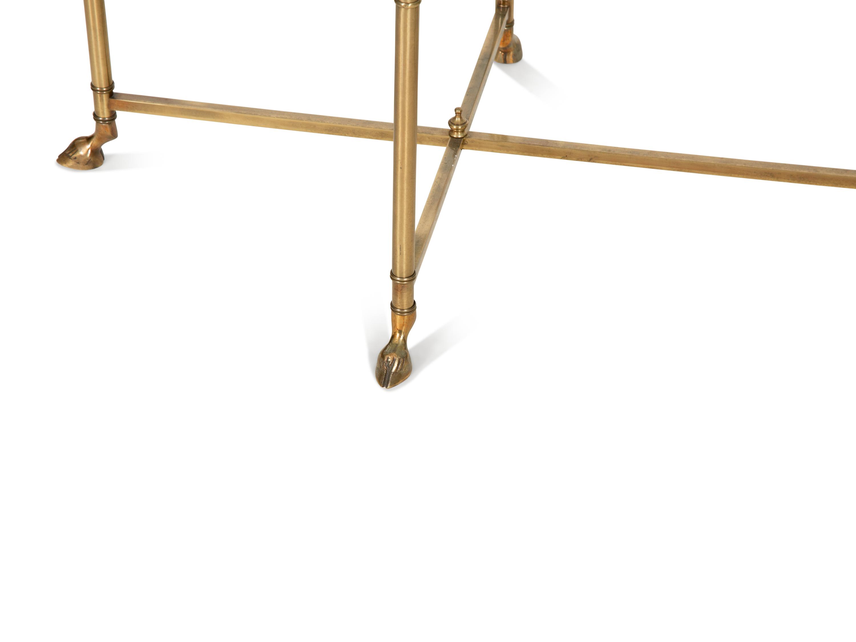 A Labarge Brass and Glass Coffee Table