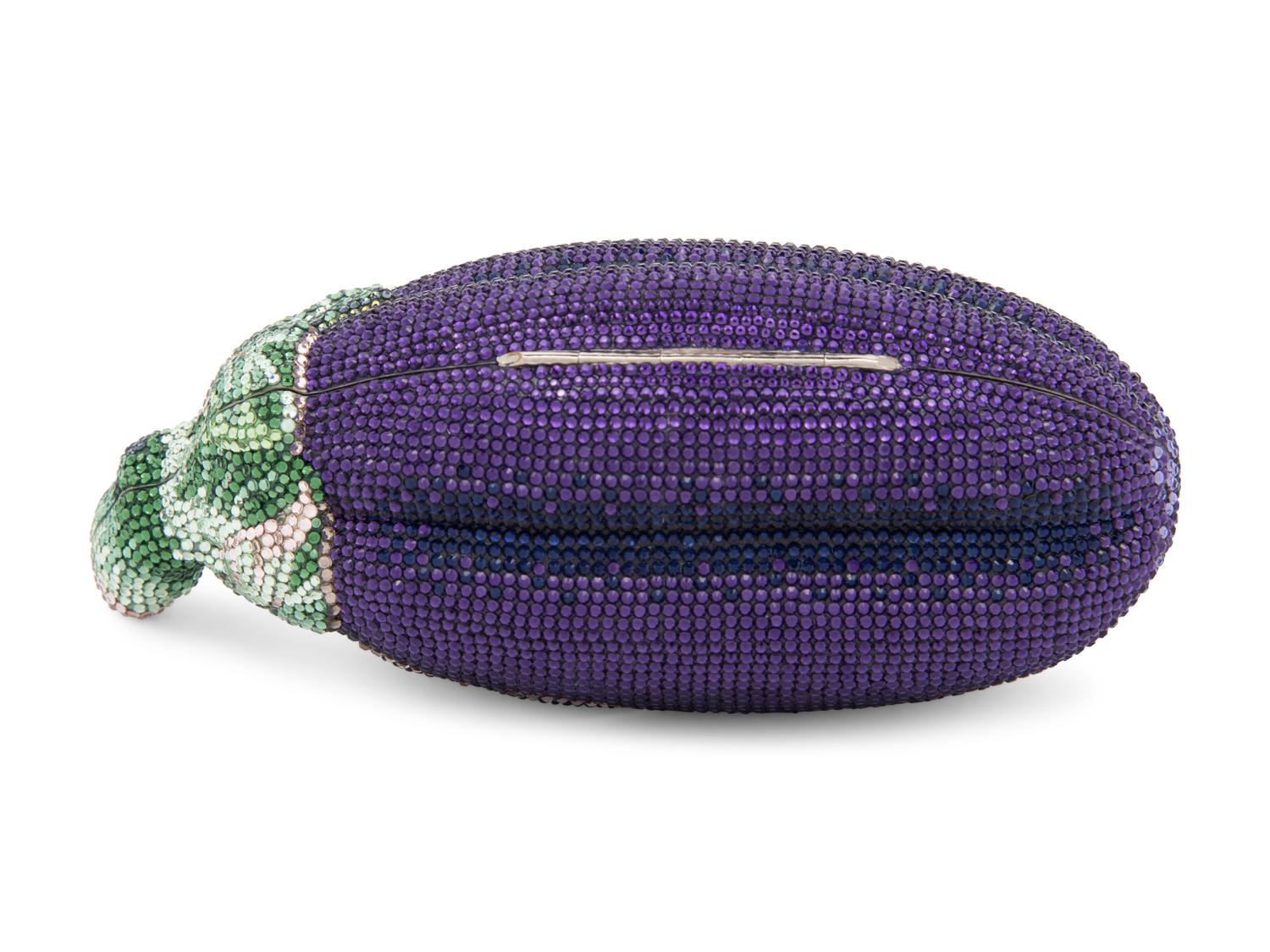 Judith Leiber Collector's Edition Eggplant Minaudière