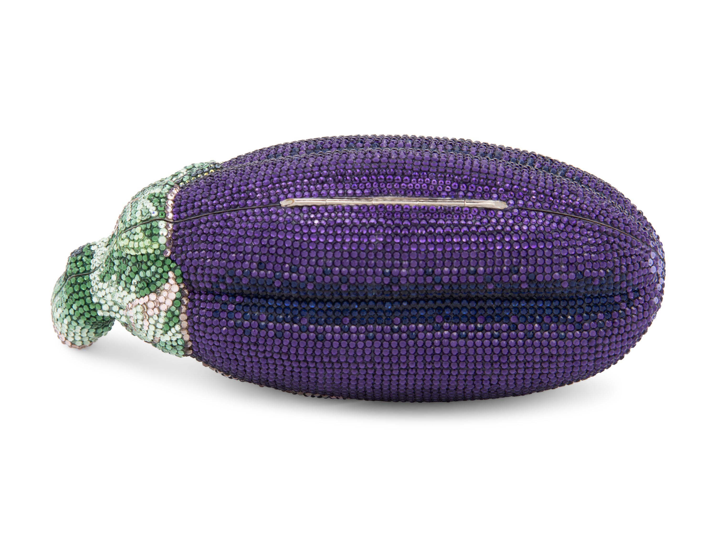 Judith Leiber Collector's Edition Eggplant Minaudière