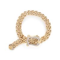 YELLOW GOLD AND DIAMOND BUCKLE BRACELET