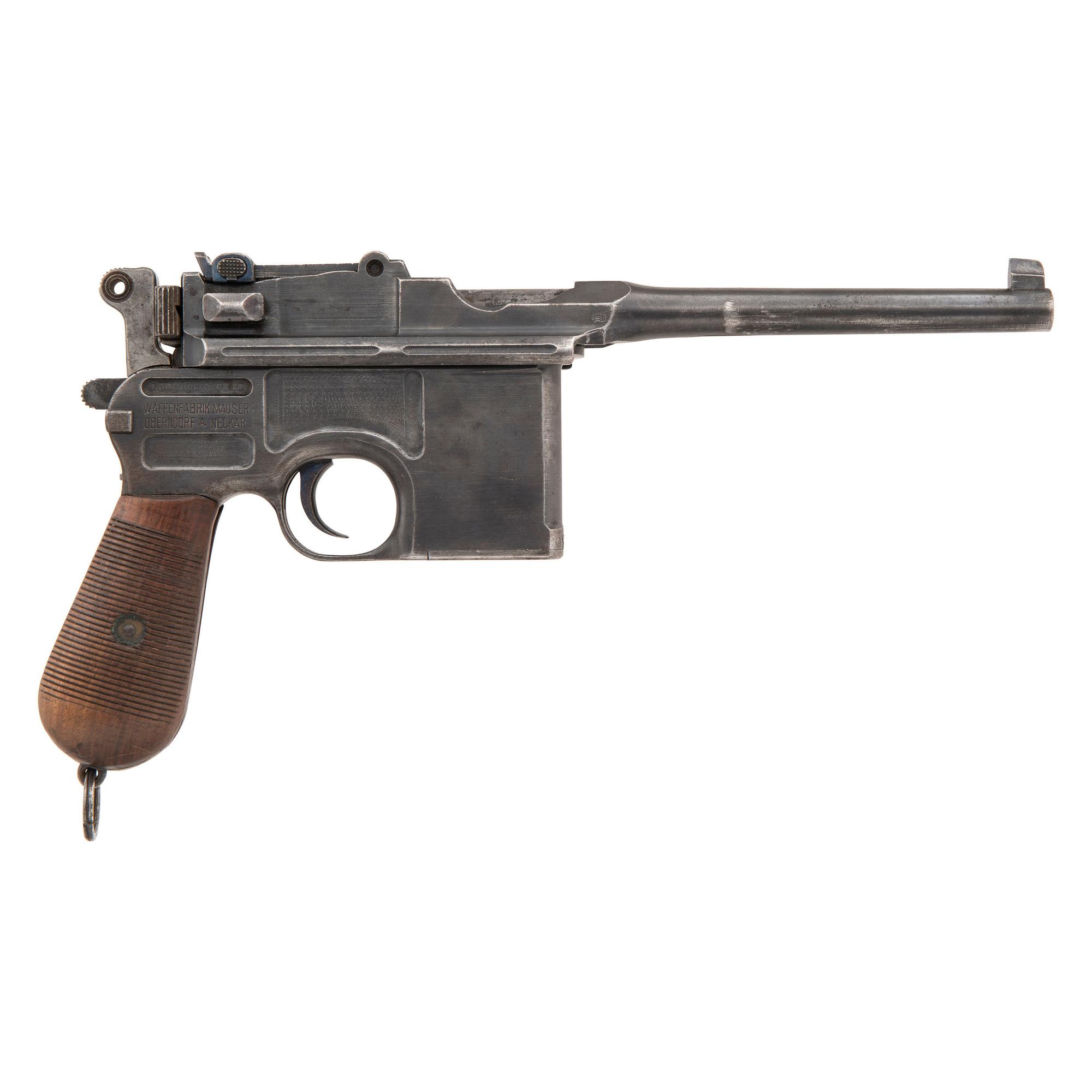 **Wartime Commercial Mauser Model C96/12 Broomhandle Pistol with Military Acceptance Mark and Matching Numbered Shoulder Stock Holster