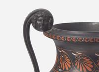 A Wedgwood Encaustic Decorated Black Basalt Vase, UK, circa 1800