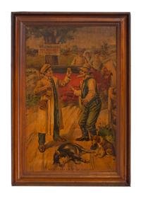 A Westminster Whiskey Tin Lithograph Advertisement