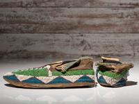 Sioux Beaded Hide Moccasins