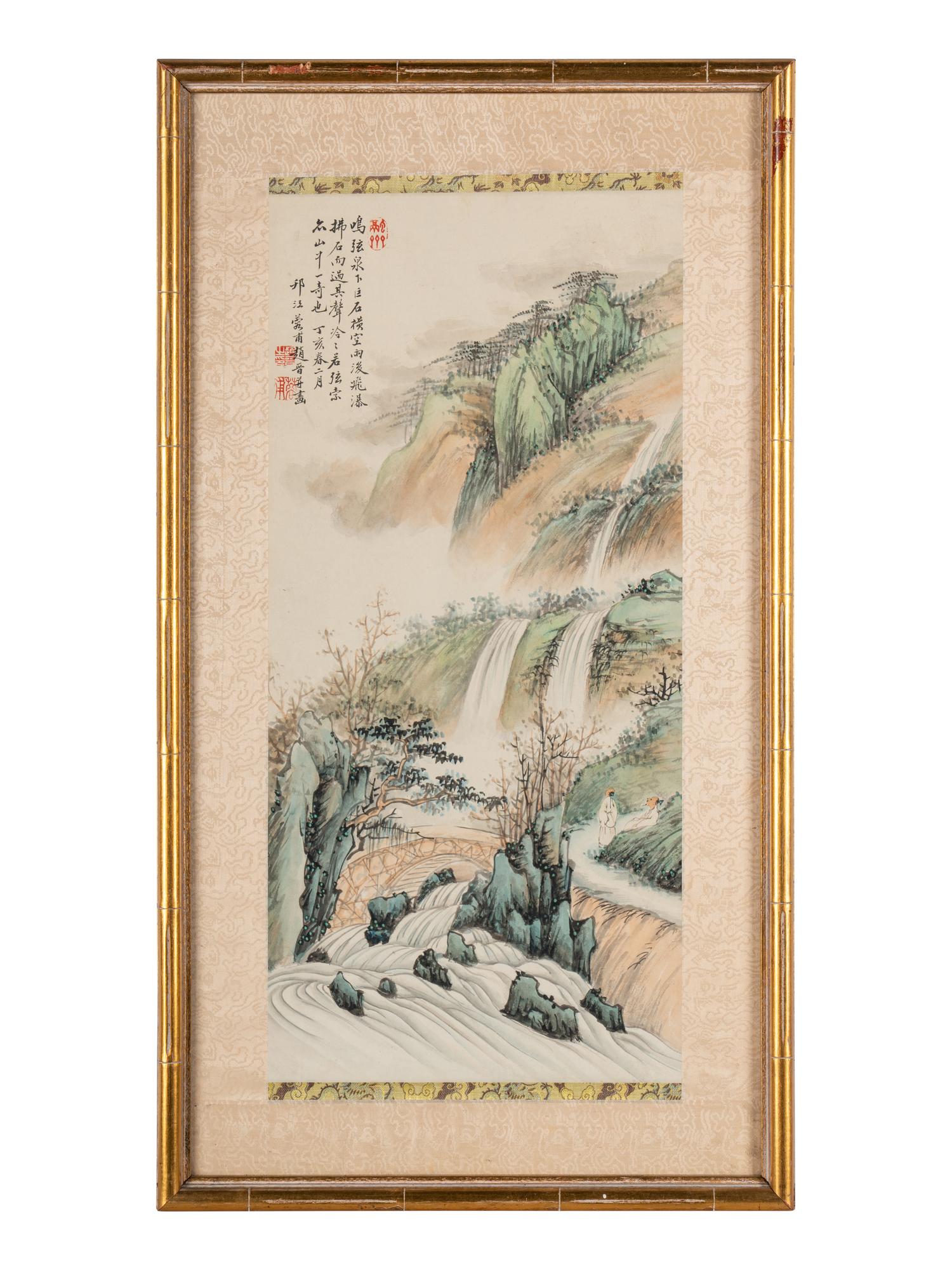 Two Chinese Ink and Color Paintings