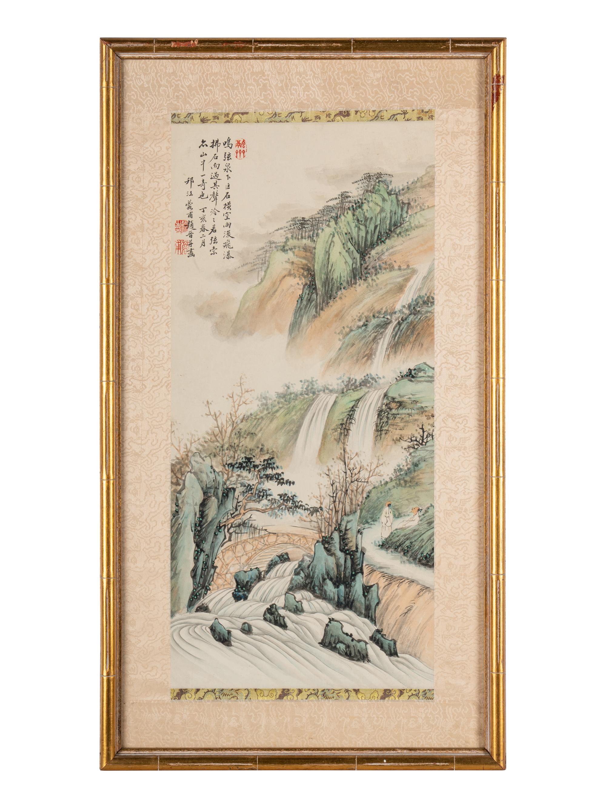 Two Chinese Ink and Color Paintings