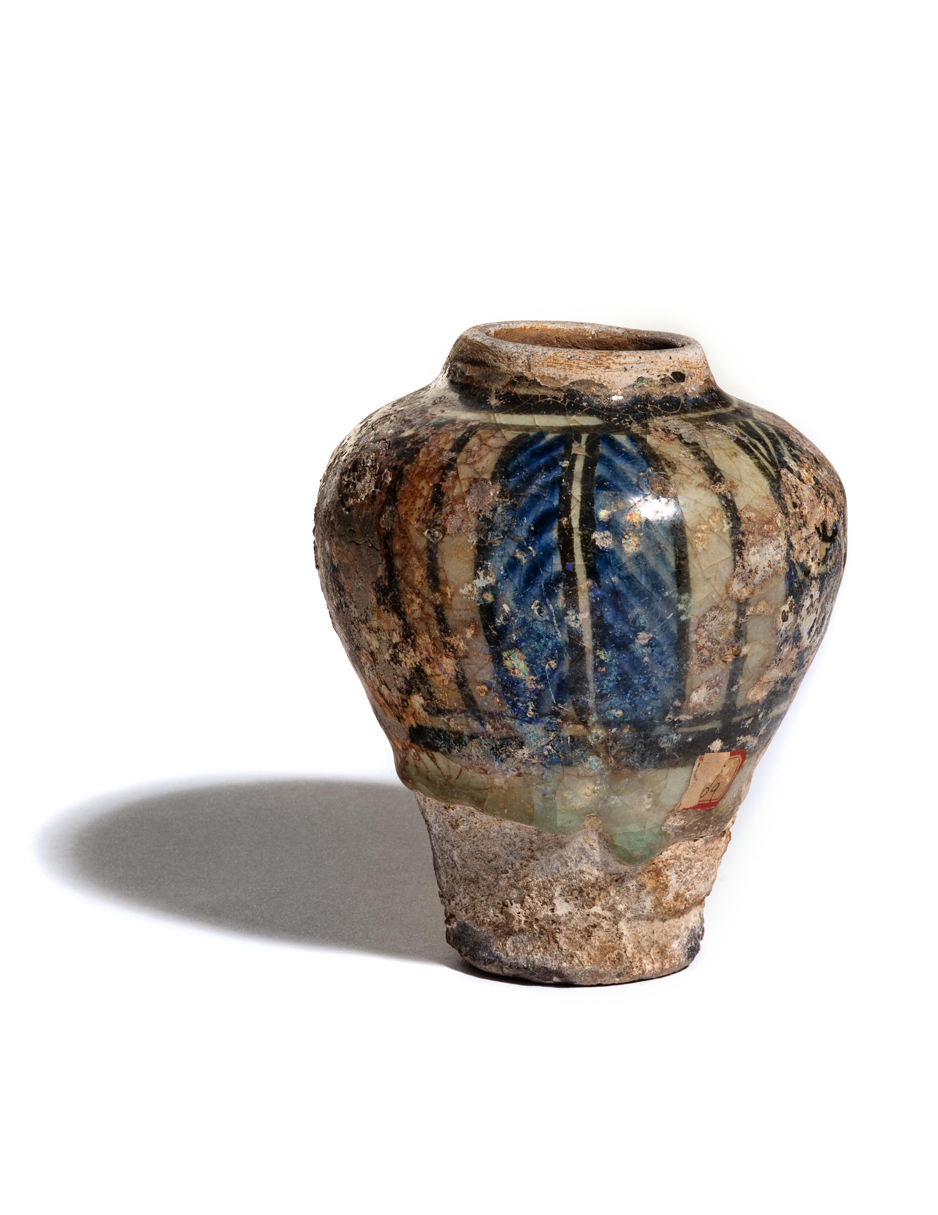 An Iridescent Glazed Pottery Vase