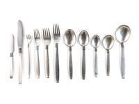 A Frantz Hingelberg Silver Flatware Service