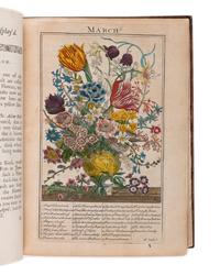 [NATURAL HISTORY]. FURBER, Robert (ca 1674-1756) and Richard BRADLEY (d.1732). The Flower-Garden Display'd, in above Four Hundred Curious Representations of the most Beautiful Flowers . London: R. Montagu, J. Brindley and C. Corbett, 1734.