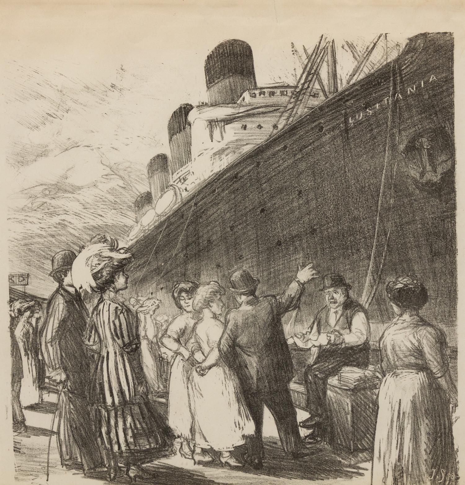 The Lusitania in Dock,