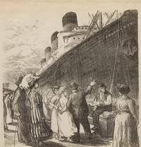 The Lusitania in Dock,