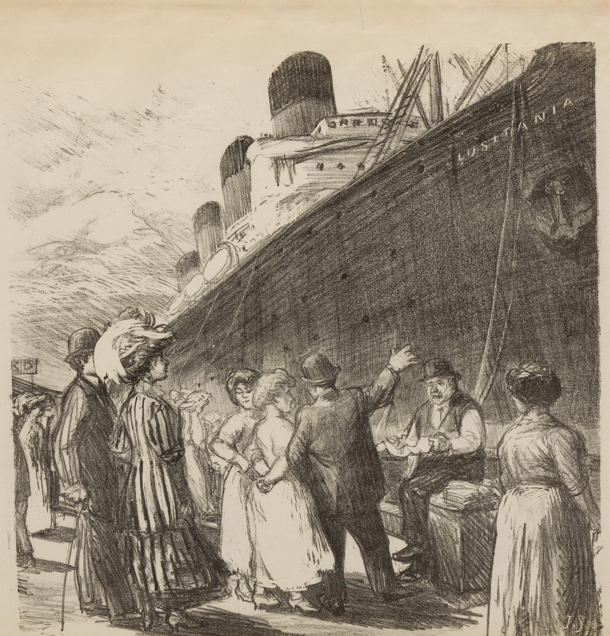 The Lusitania in Dock,